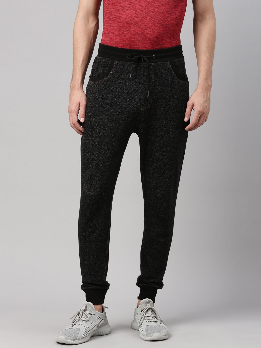 Buy Men Grey Textured Casual Track Pants Online - 779707 | Louis Philippe