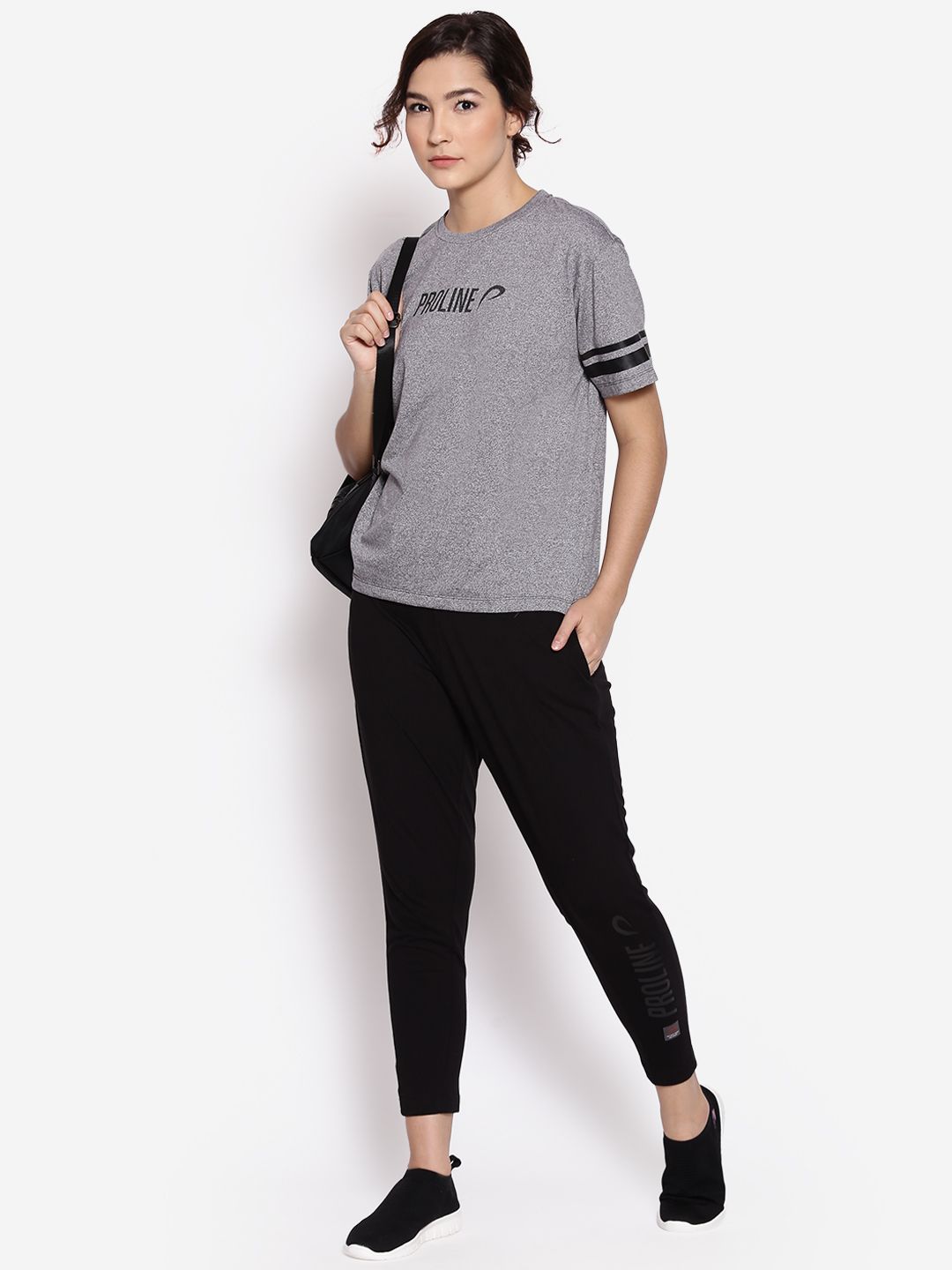 Buy Grey Melange Track Pants for Men by PROLINE Online | Ajio.com