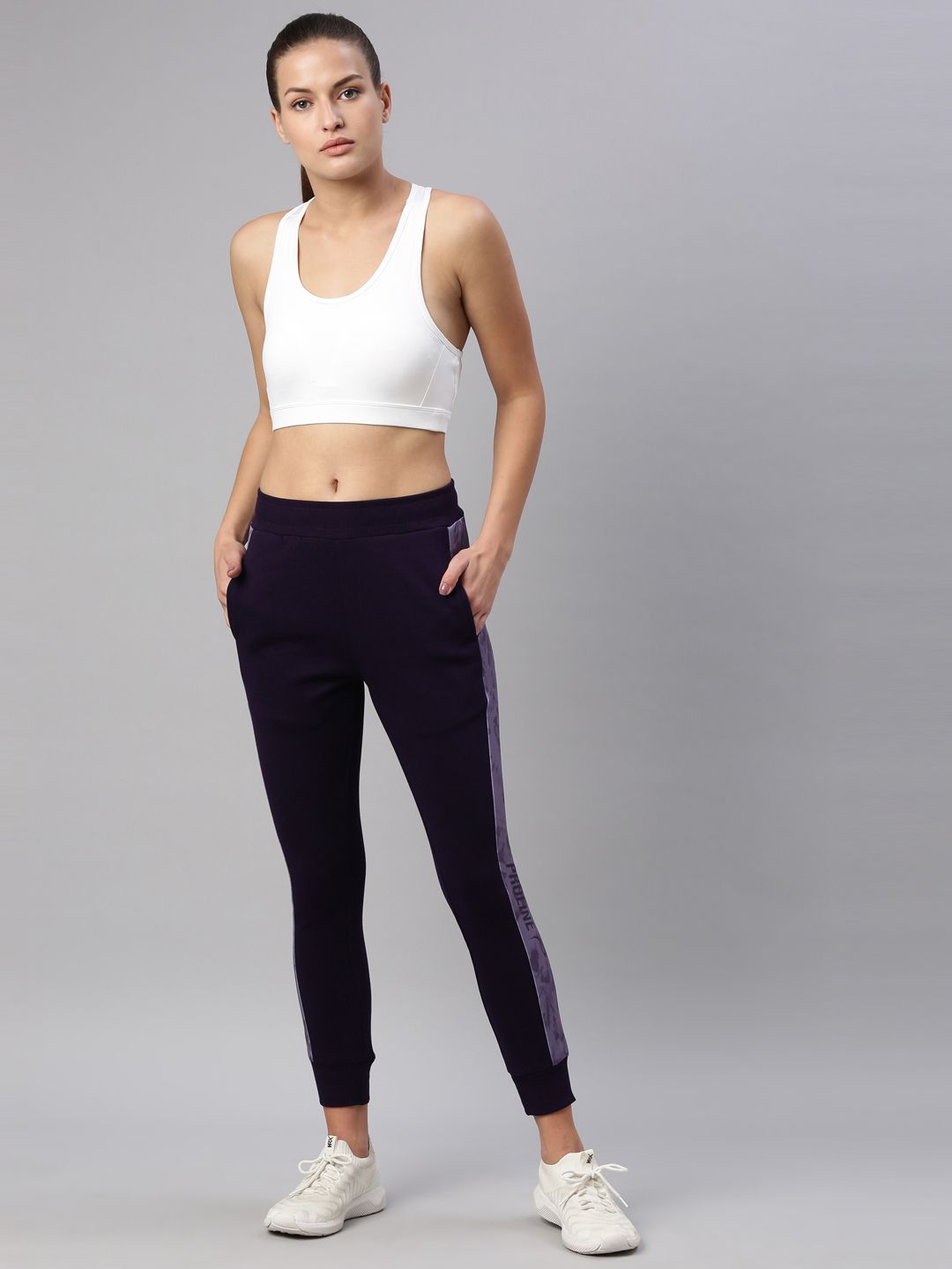 Buy Comfort Fit High-Rise Flared Yoga Pants in Navy with Side Pockets  Online In India At Discounted Prices