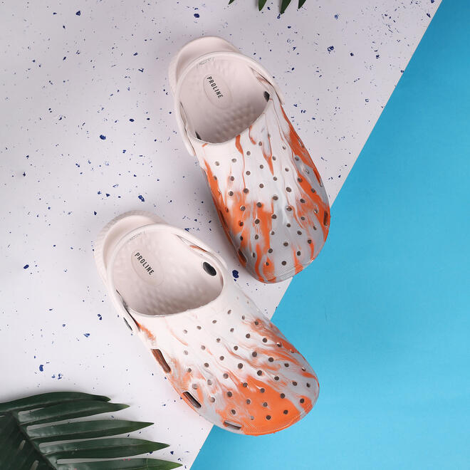 Women Orange Casual  Clogs